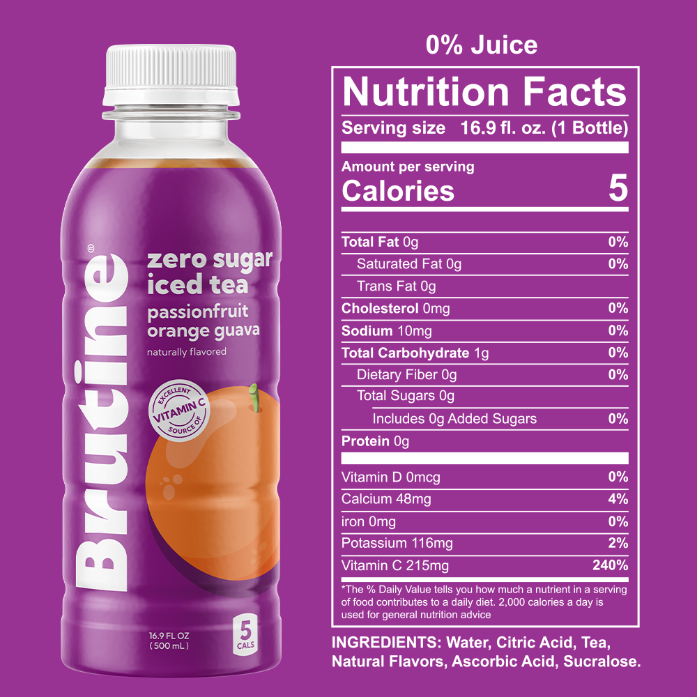 Passionfruit Orange Guava Zero Sugar Iced Tea, 12 Pack